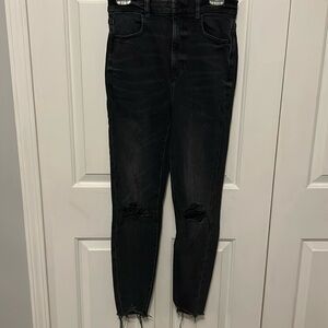 American Eagle sz 6 Black Curvy Highest Rise stretchy Jegging Jeans GUC B1313
